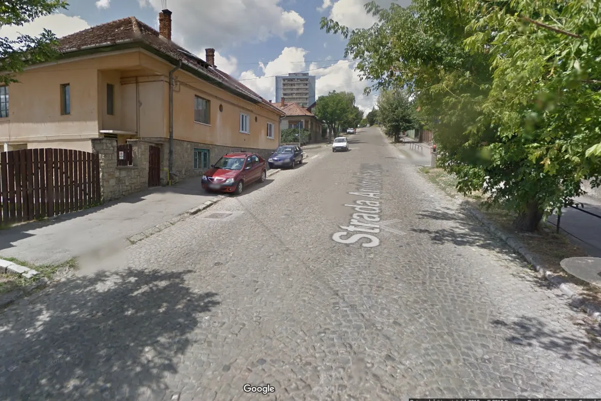 Str. Andrei Șaguna din Sfântu Gheorghe, ca după bombardament