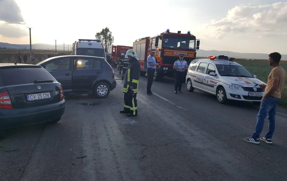 Accident cu 7 victime pe DN13E, în județul Covasna