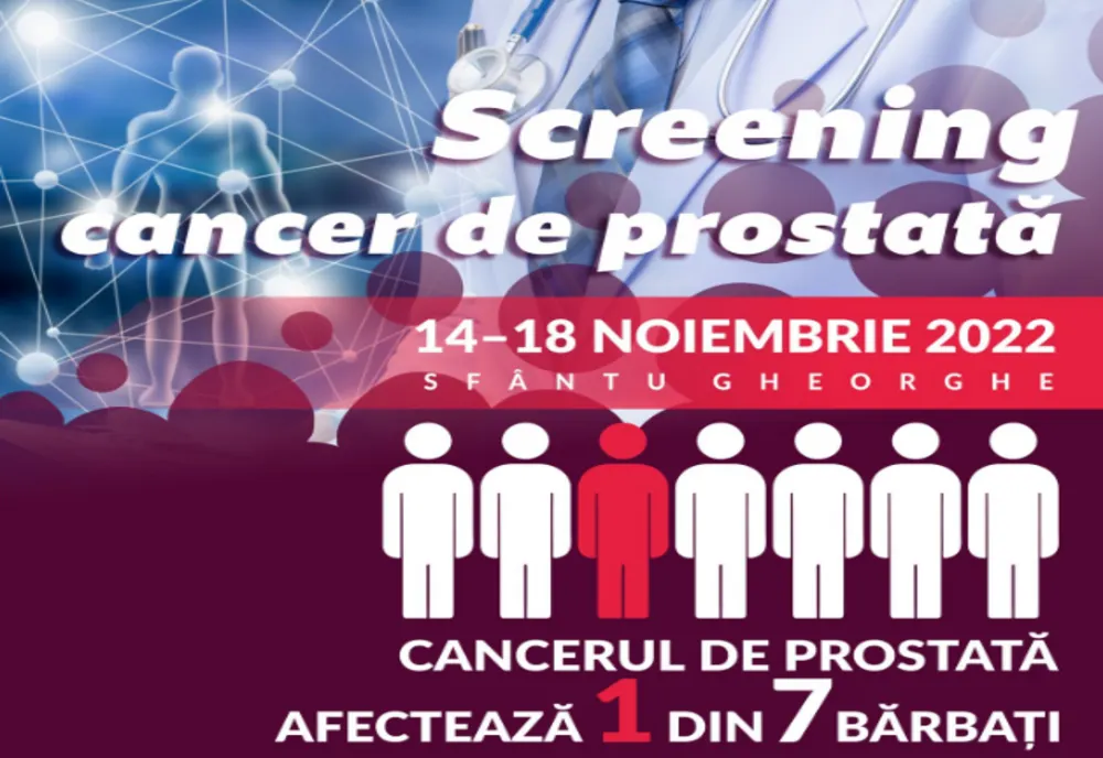 Mai sunt câteva locuri libere la consultațiile gratuite de depistare a cancerului de prostată, derulate de Spitalul Judeţean Sfântu Gheorghe