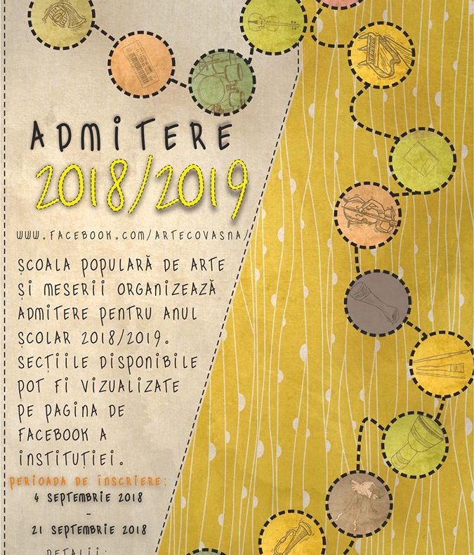 Înscrieri la Școala Populară de Arte și Meserii - Sfântu Gheorghe