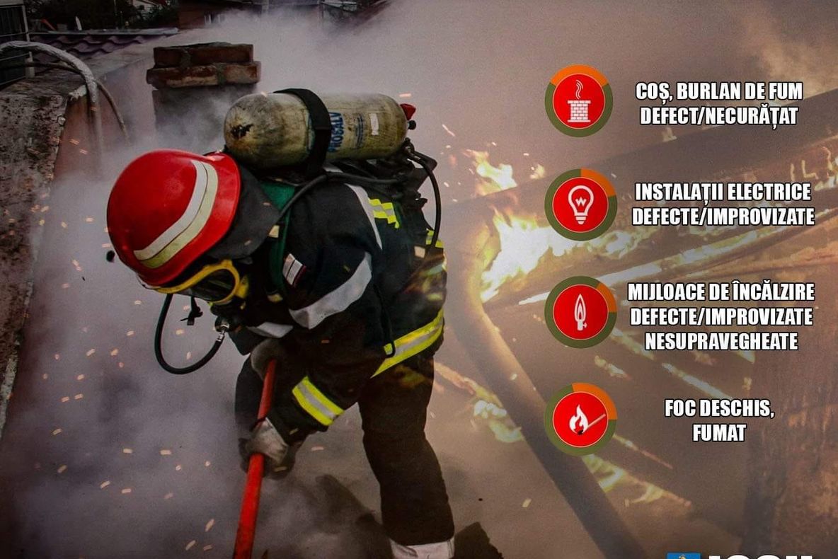 Numărul incendiilor provocate de coșurile de fum, în scădere în județul Covasna