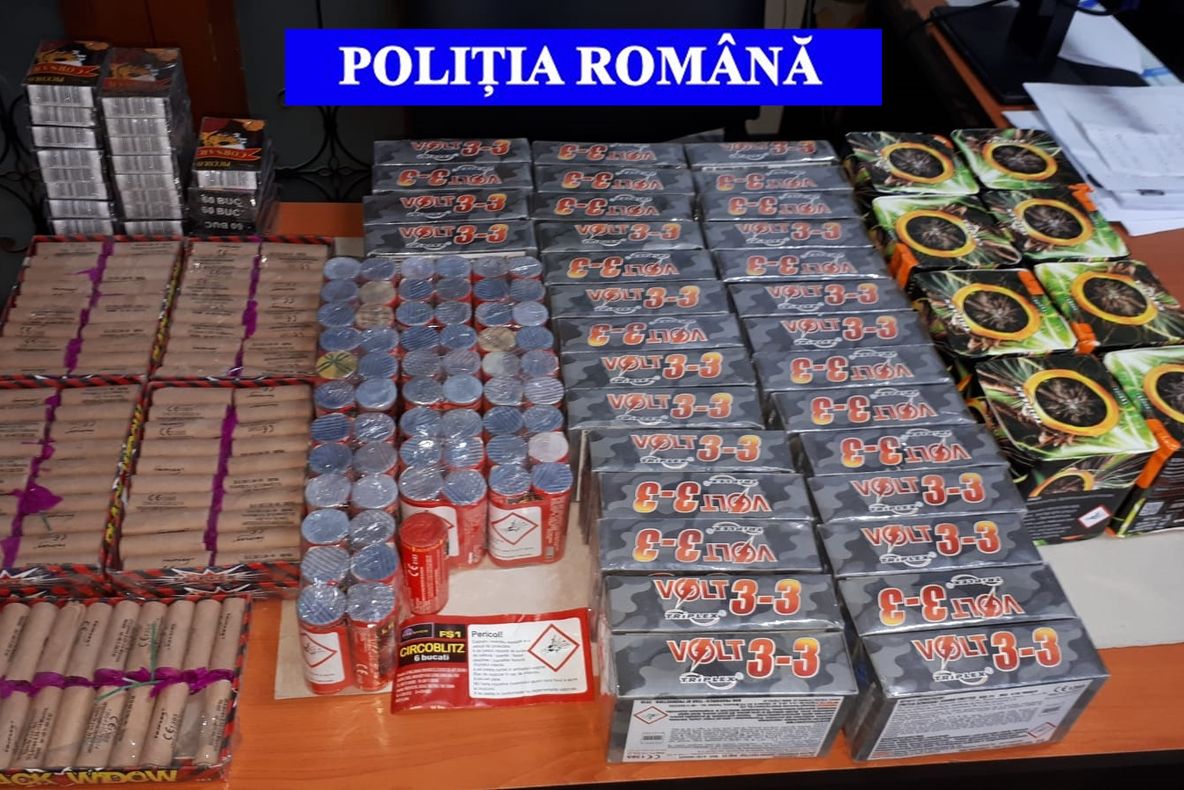 Bilanţ „Foc de Artificii”: Peste 50 de kg de petarde confiscate de poliţiştii covăsneni