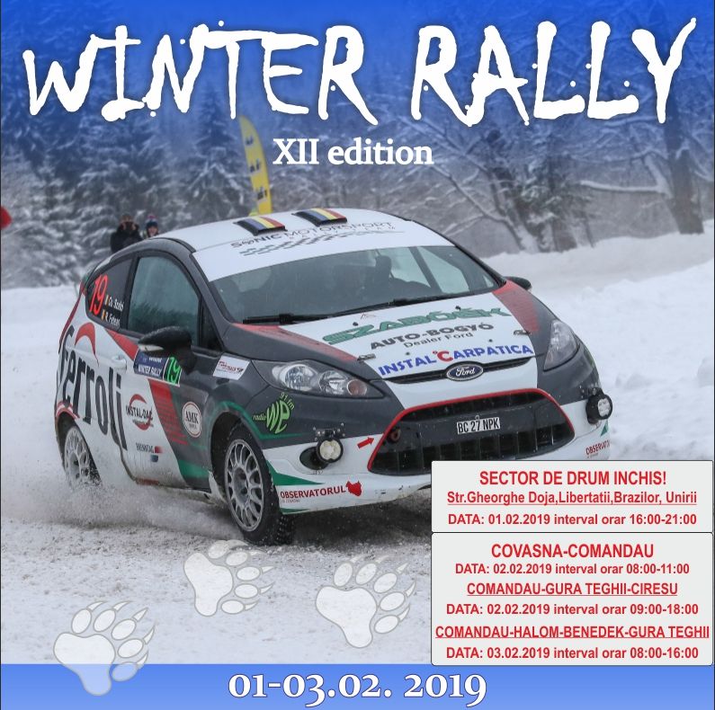 Patru campioni absoluți ai Romaniei, printre participanții Winter Rally Covasna 2019