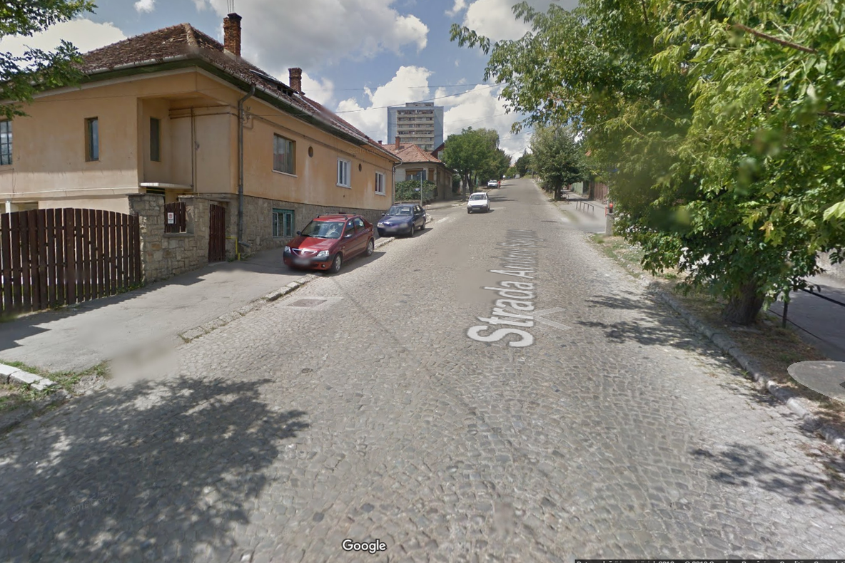 Str. Andrei Șaguna din Sfântu Gheorghe, ca după bombardament