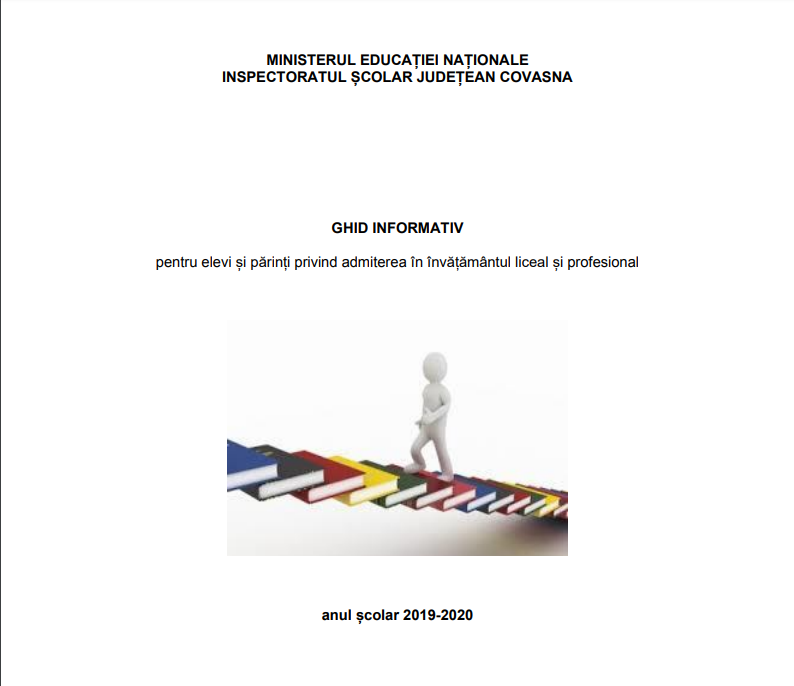 IȘJ a publicat broșura pentru admiterea în liceele din județul Covasna