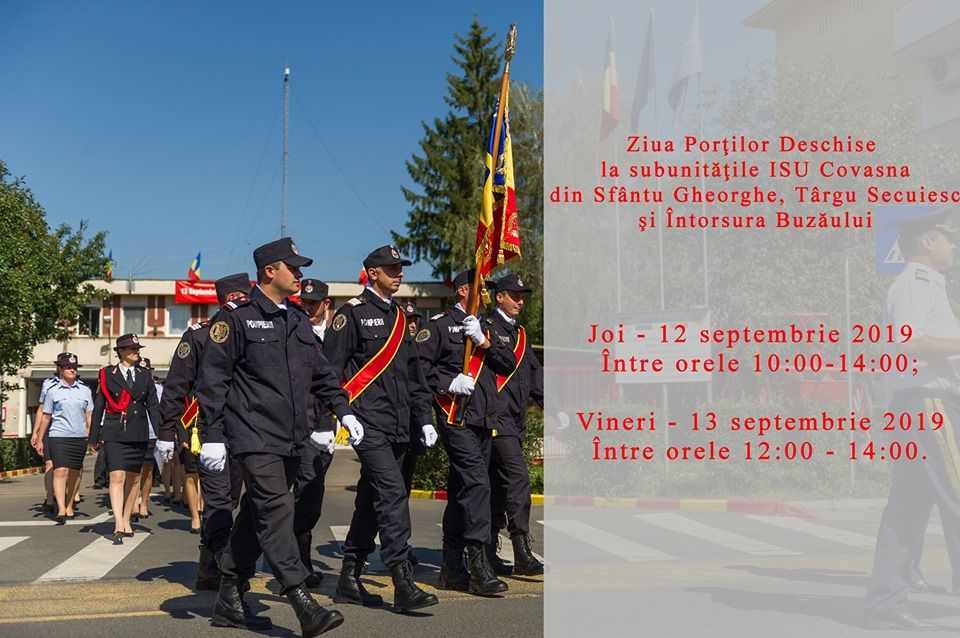 Porţi deschise joi şi vineri la ISU Covasna, de Ziua Pompierilor din România