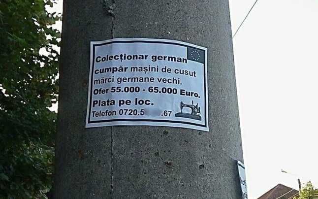Femeie din Vâlcele, aproape să fie înşelată cu 10.000 de lei pentru o maşină de cusut germană