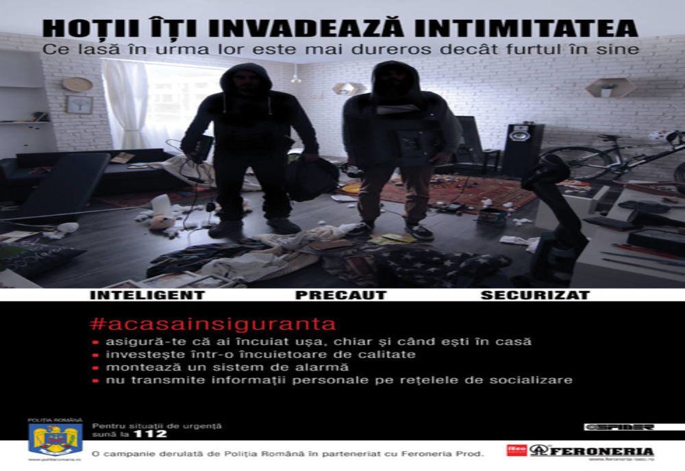 Poliţia Română a lansat campania „Hoţii îţi invadează intimitatea!”