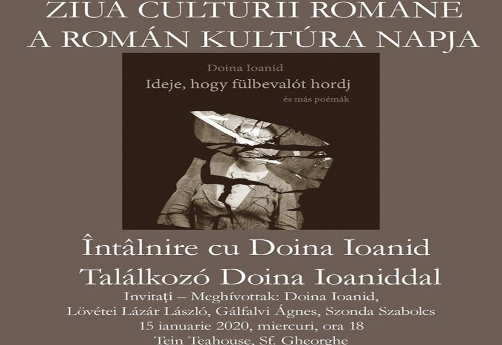 Poeta Doina Ioanid, lansare de carte și întâlnire cu publicul de Ziua Culturii Române, la Sfântu Gheorghe