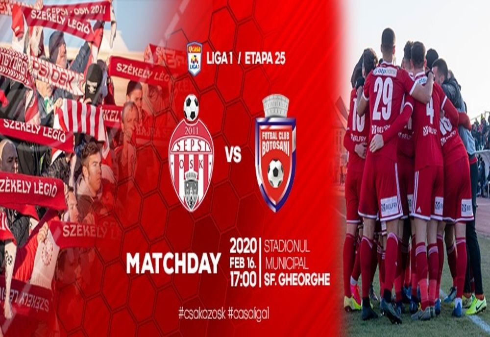 Sepsi OSK apel pentru suporteri înainte de meciul cu FC Botoșani