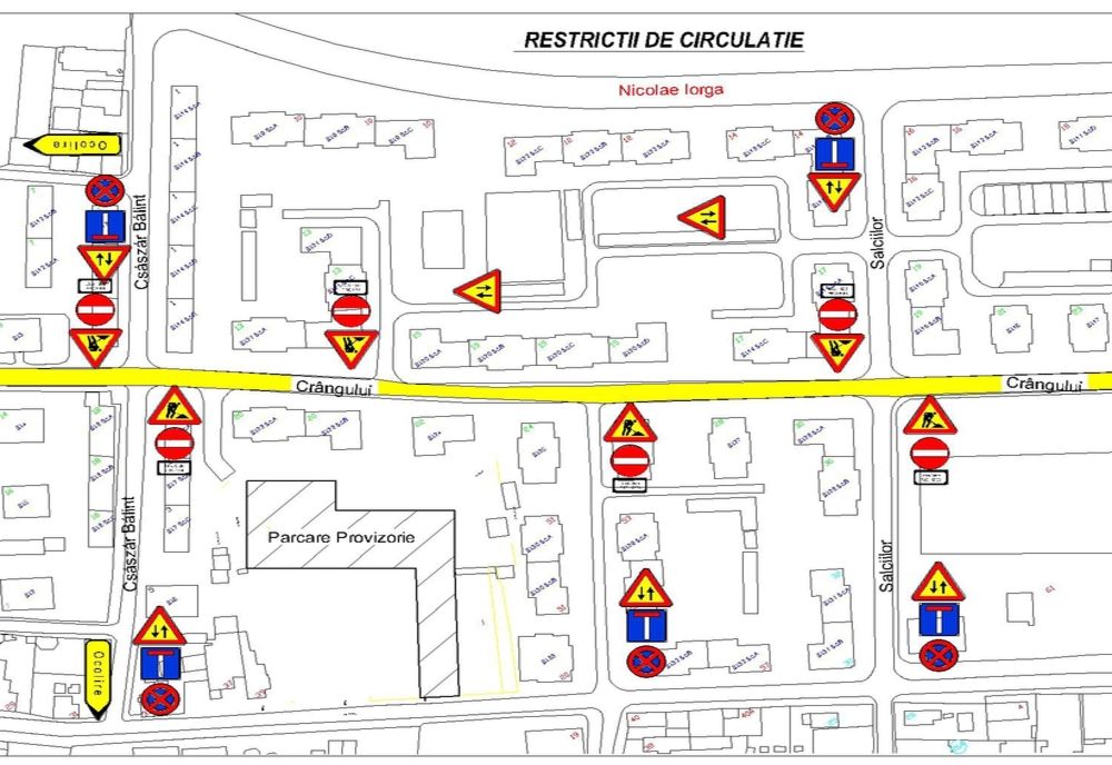 Încă o porţiune din strada Crângului se închide, pentru lucrări de renovare 