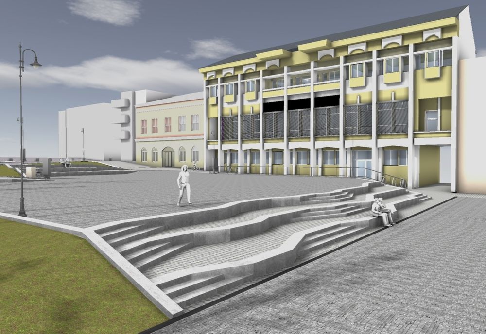 Se reiau lucrările în Piaţa Centrală din Sfântu Gheorghe, suspendate în urmă cu peste doi ani