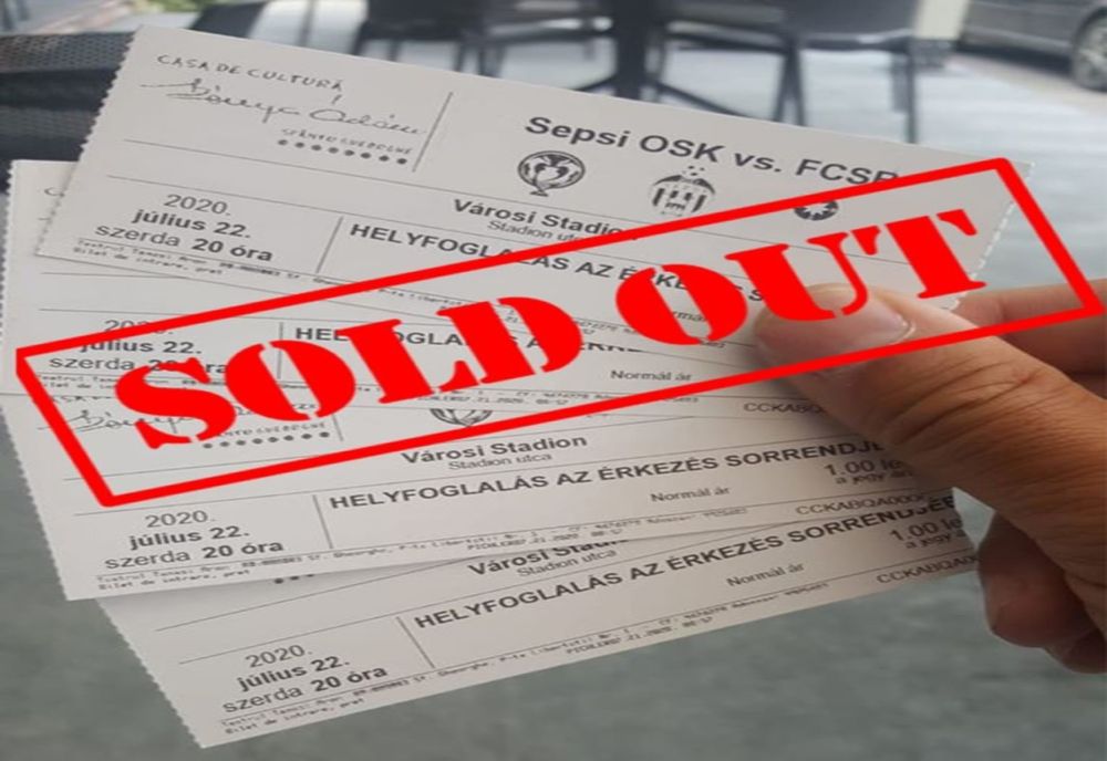 Biletele pentru vizionarea finalei Cupei României la fotbal s-au epuizat!