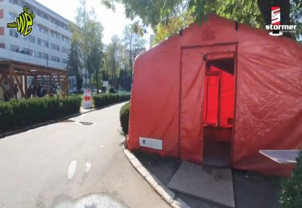 VIDEO Clădire modulară pentru triaj şi urgenţe COVID-19, la Spitalul Judeţean din Sfântu Gheorghe