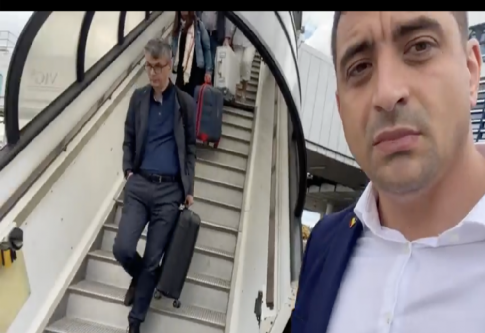 VIDEO-Întâlnire tensionată între George Simion și ministrul Virgil Popescu: ”Cât mai aveți de furat din țara asta?”