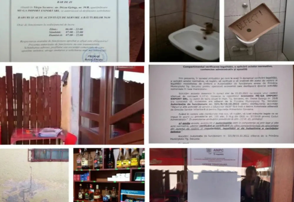 Bar din Târgu Secuiesc, închis temporar de OPC Covasna pentru mai multe nereguli