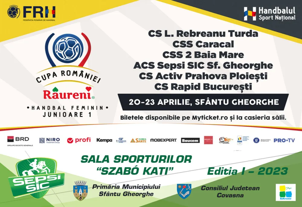 Cupa României la junioare, în premieră, în weekend, la Sfântu Gheorghe