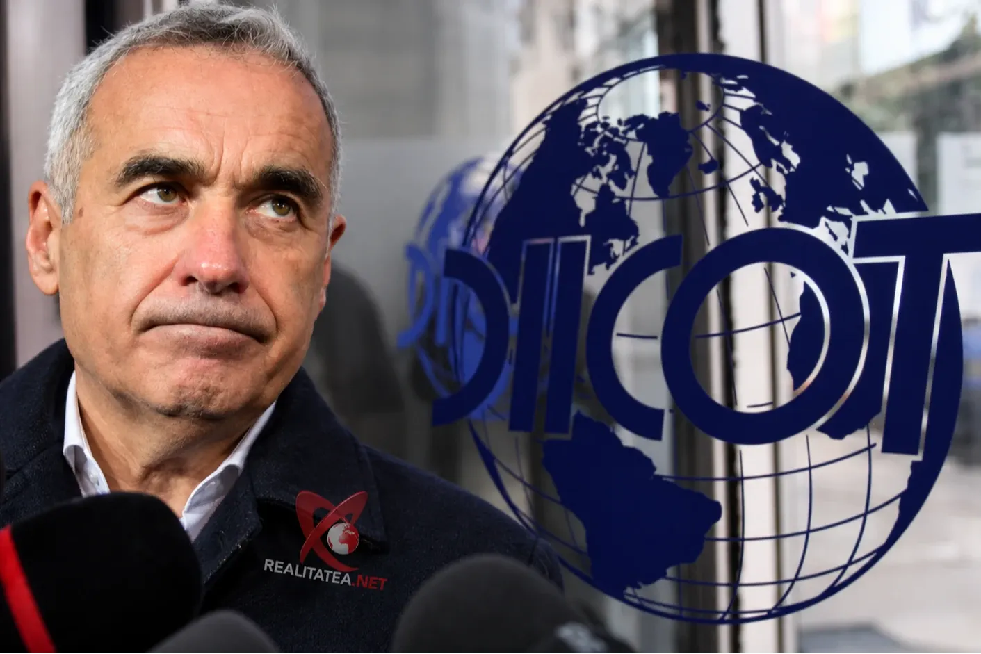 Colaj foto: Călin Georgescu și sigla DIICOT