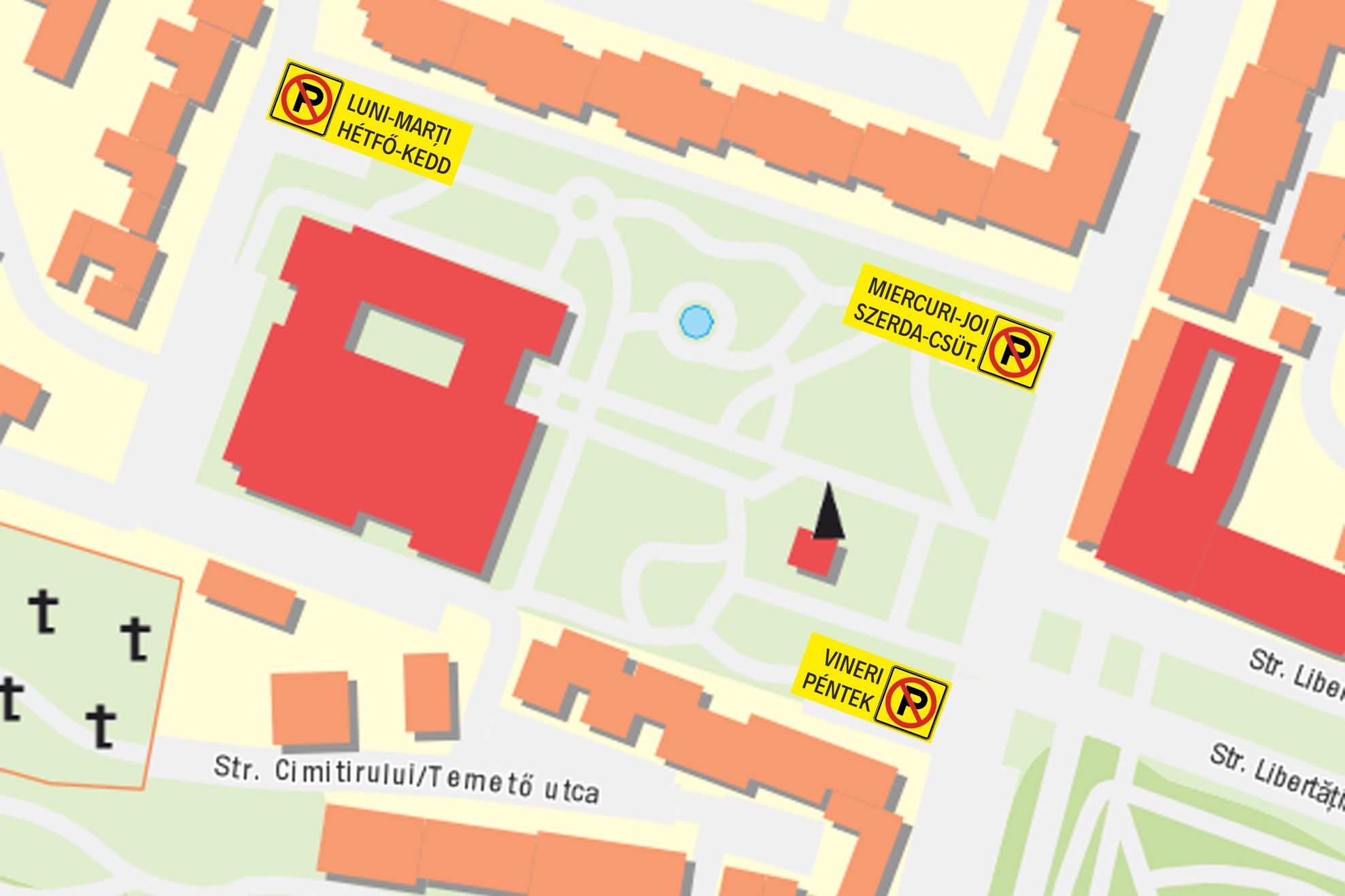 Parcari Piata Mihai Viteazul harta