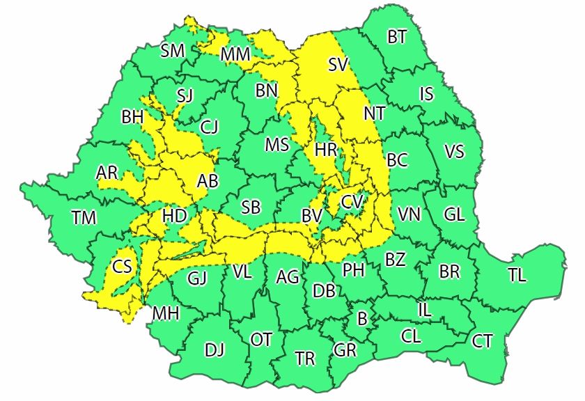 cod galben 14 ianuarie