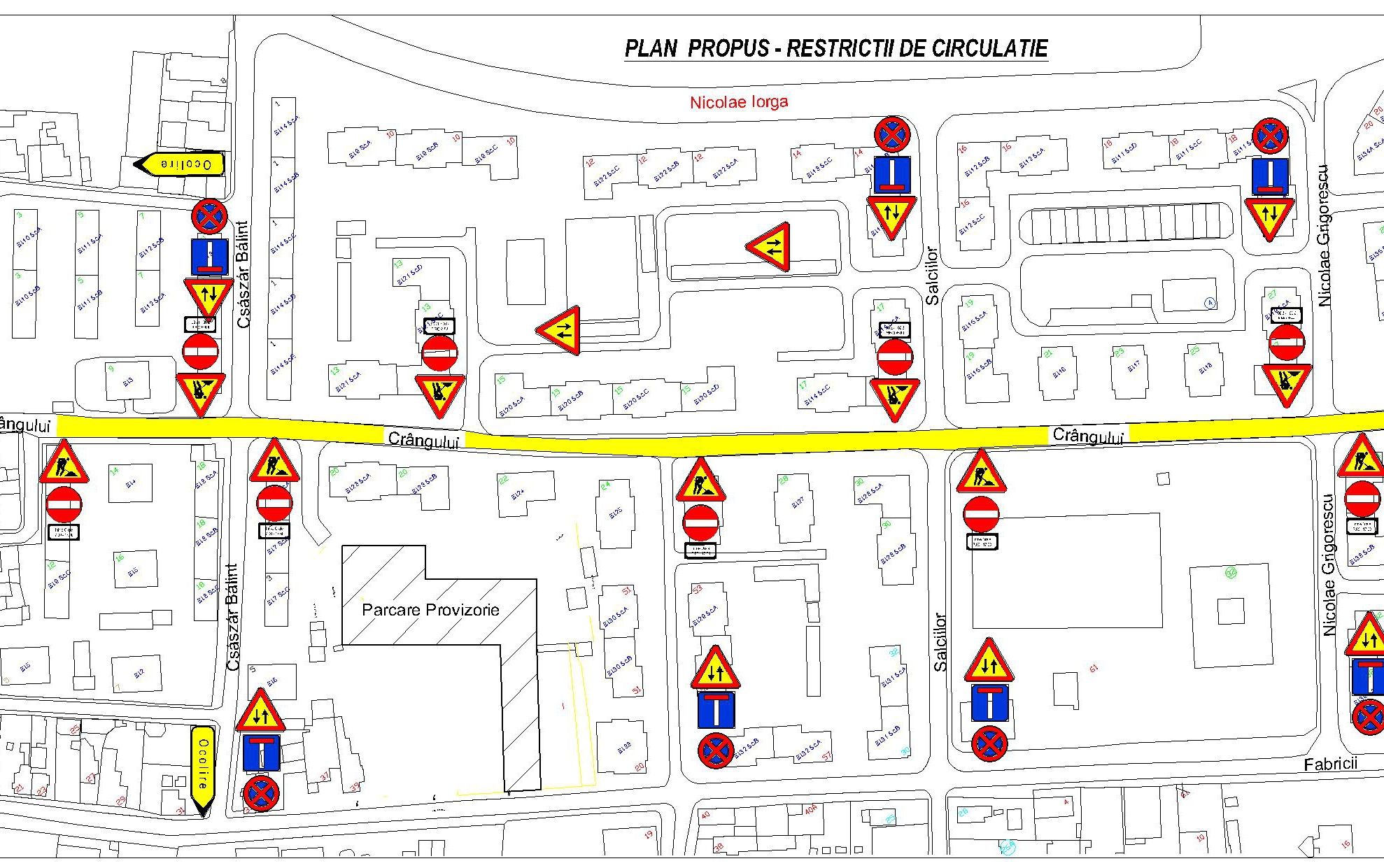 Restrictii circulatie Strada Crangului