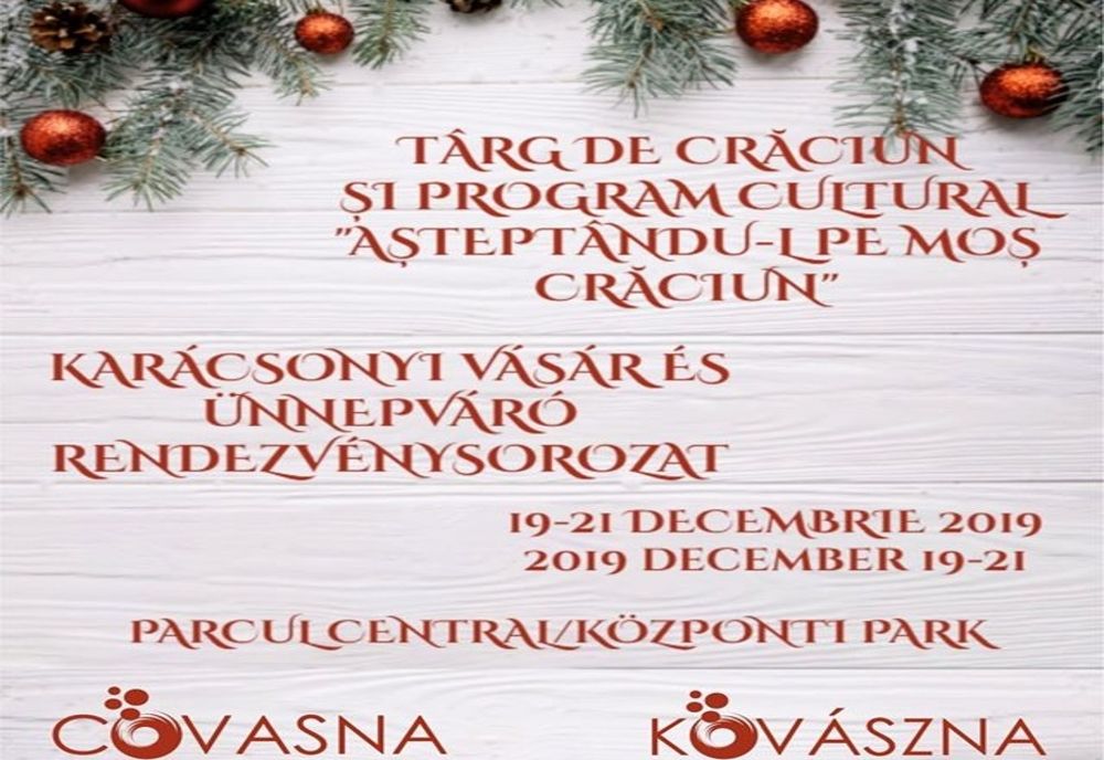 Spectacol festiv la Covasna. Joi se aprind luminile de Crăciun