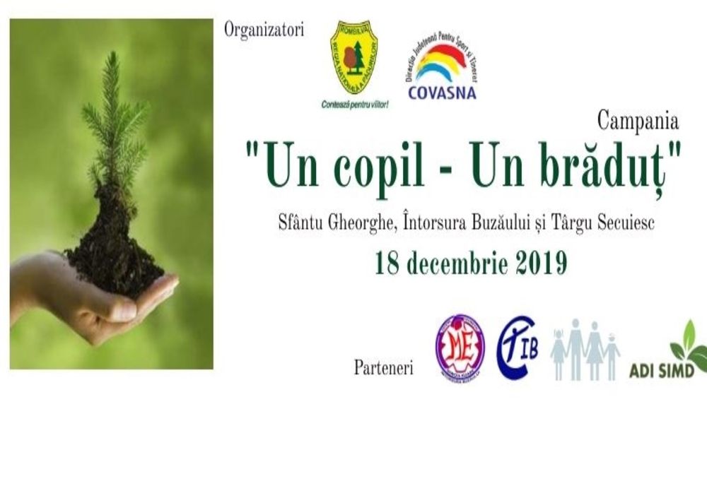Campania „Un copil – Un brăduț” ajunge și în județul Covasna