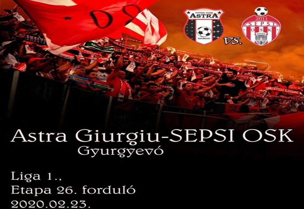 Autobuz pentru suporterii Sepsi OSK la meciul cu Astra Giurgiu