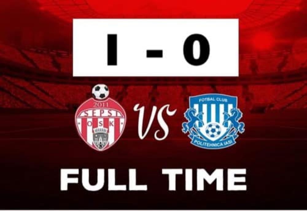 Meciul cu numărul 100 al echipei Sepsi OSK, încheiat cu o victorie împotriva Poli Iași