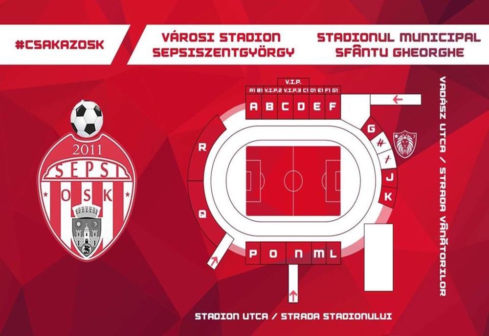 Bilete pentru partida dintre Sepsi OSK și CSM Politehnica Iaşi