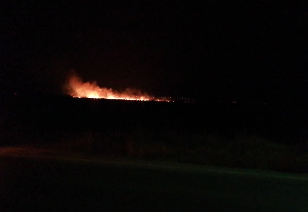 Incendiu de vegetație uscată într-o localitate covăsneană. Este al 5-lea din ultimele ore