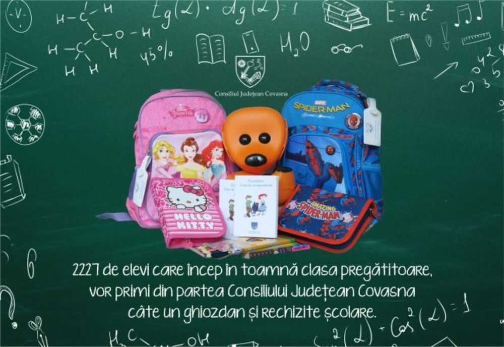 Ghiozdane cu rechizite pentru 2.200 de elevi din județul Covasna
