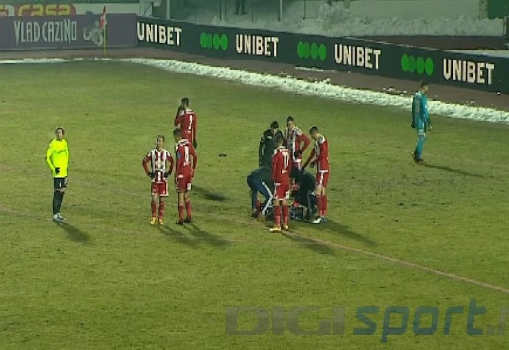 FOTO+VIDEO Florin Ștefan, accidentare groaznică în meciul Sepsi - CFR