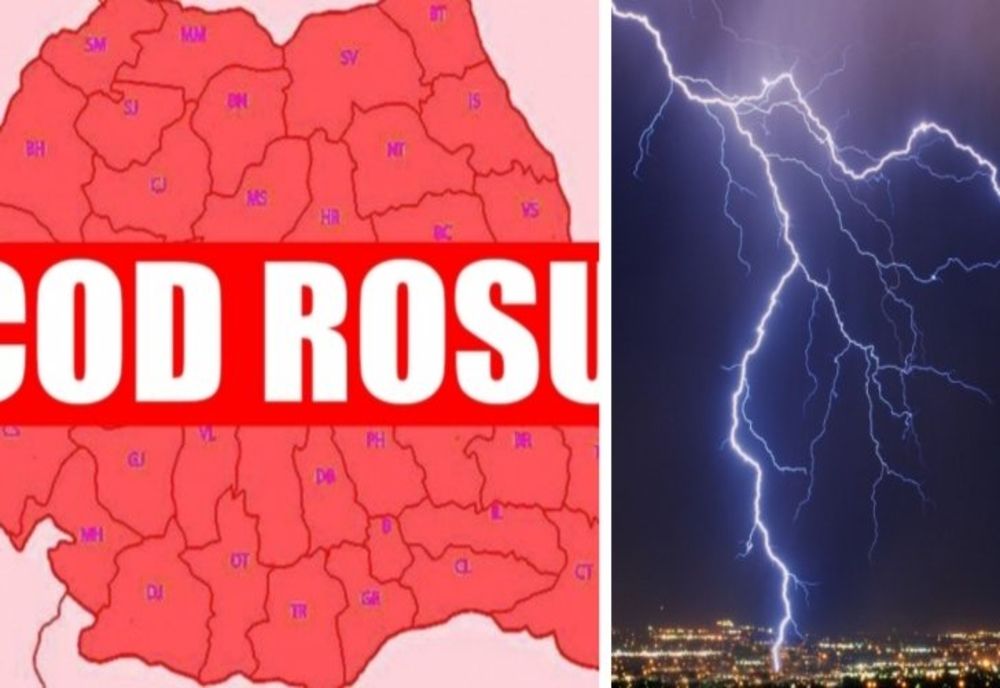 Avertizare meteo COD ROŞU de vreme severă imediată!