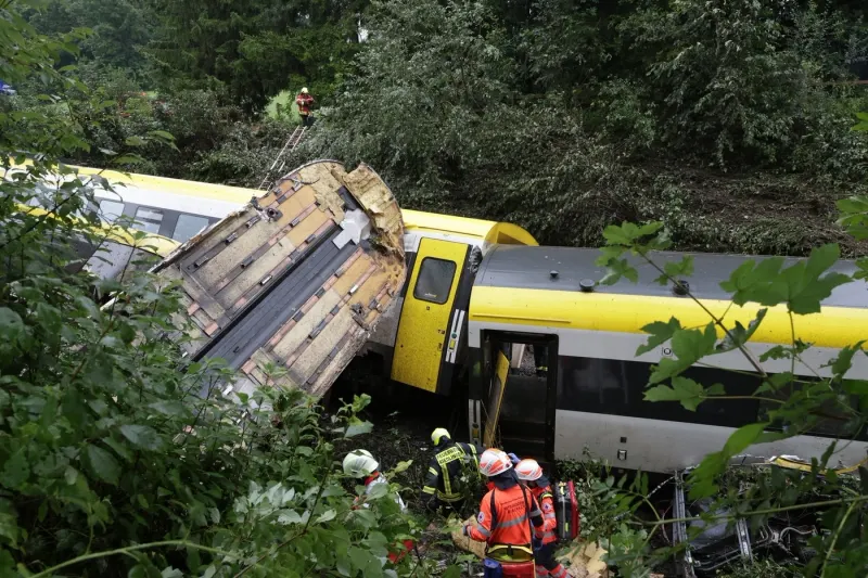 Accident feroviar, în Germania: morți și răniți, după ce trenul a deraiat / Foto: Profi Media